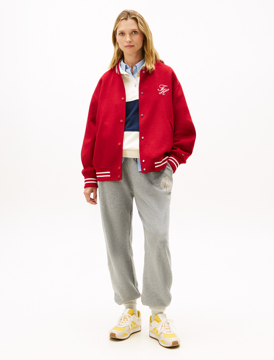 giubbotto bomber in misto lana double-face