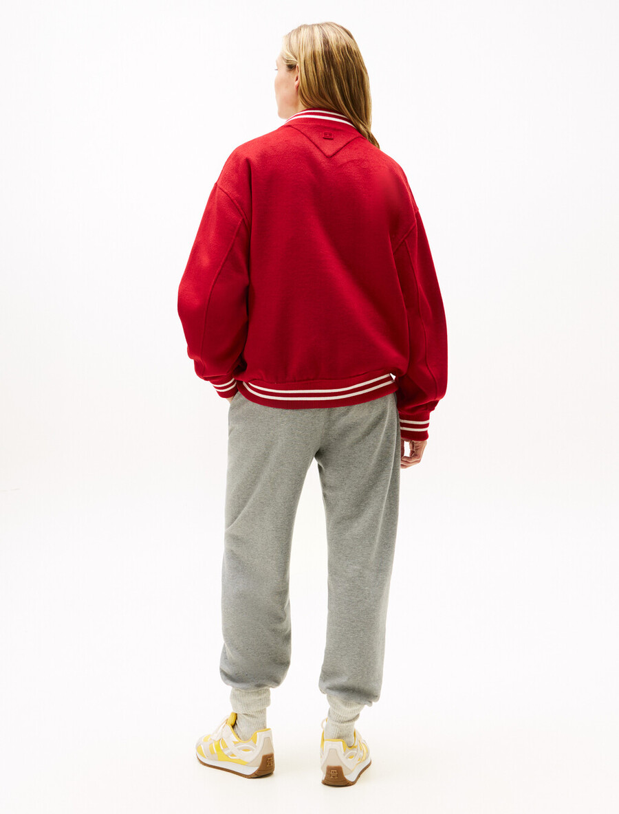 giubbotto bomber in misto lana double-face