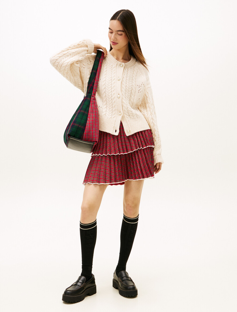 cardigan in maglia a trecce tommy girl