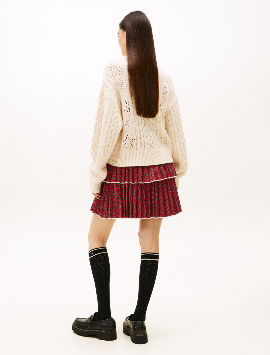 cardigan in maglia a trecce tommy girl