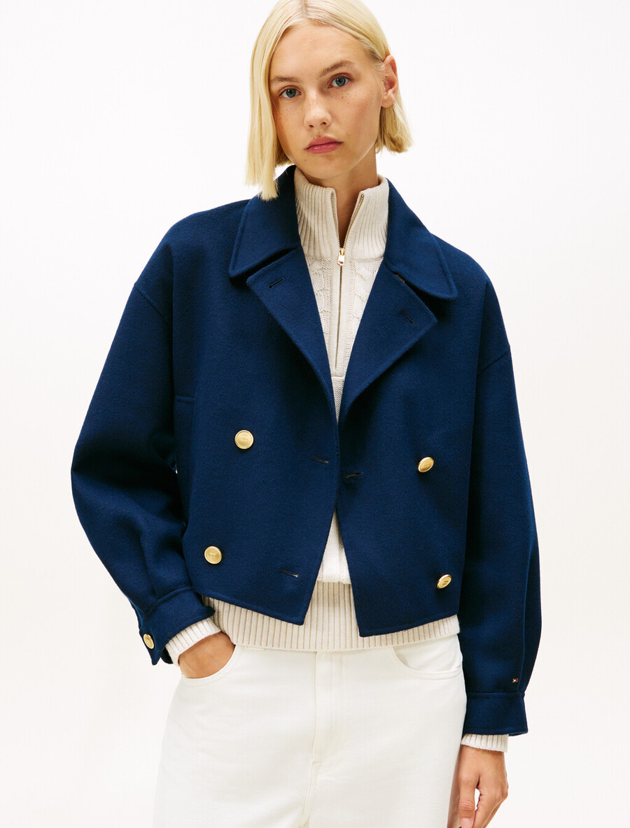 cappotto doppiopetto in misto lana