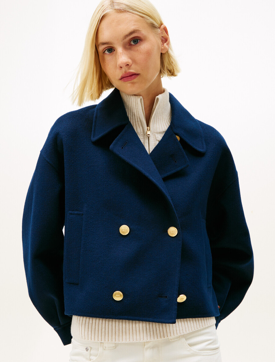 cappotto doppiopetto in misto lana