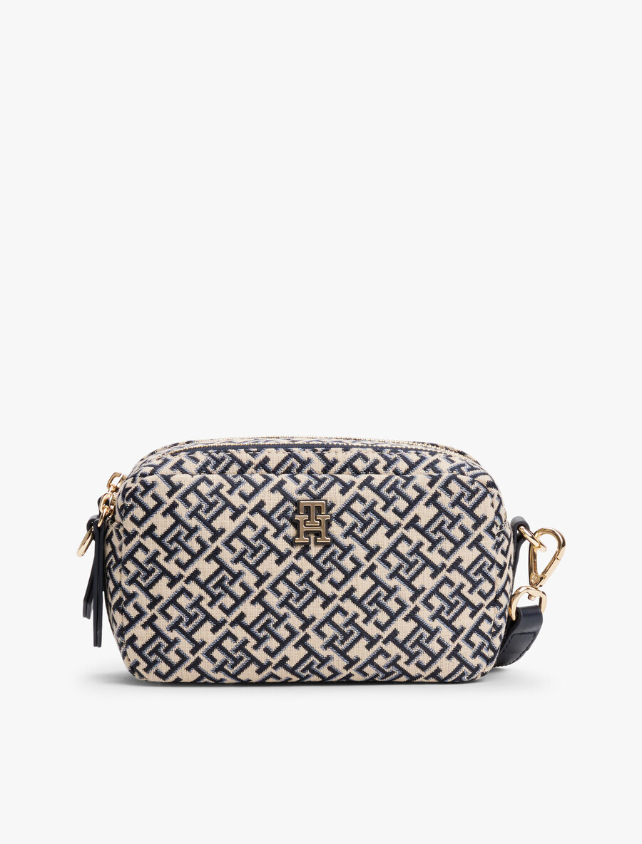 borsa per fotocamera in jacquard con monogramma th