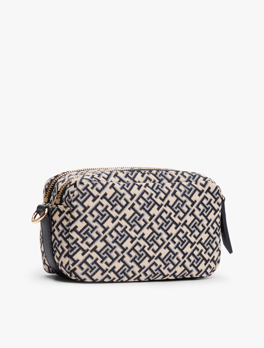 borsa per fotocamera in jacquard con monogramma th