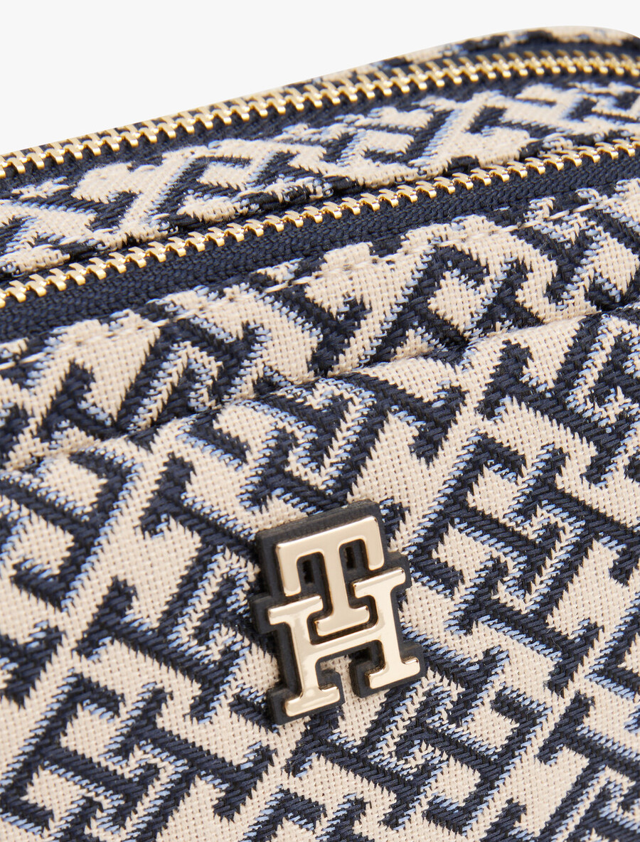 borsa per fotocamera in jacquard con monogramma th