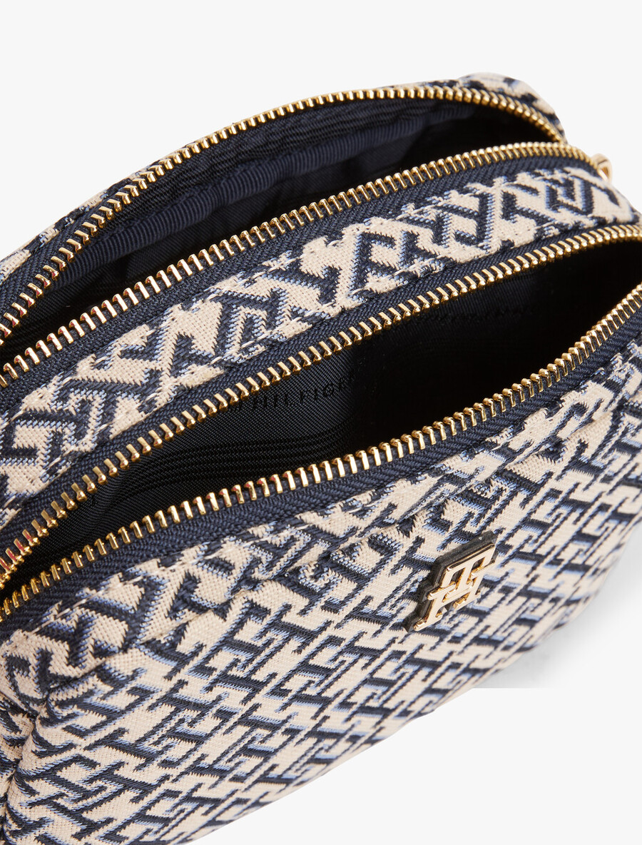 borsa per fotocamera in jacquard con monogramma th