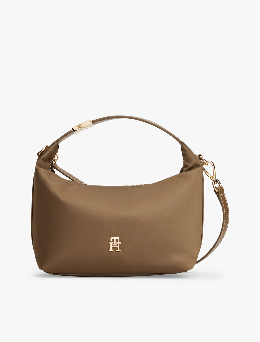 borsa a tracolla con placca monogramma th