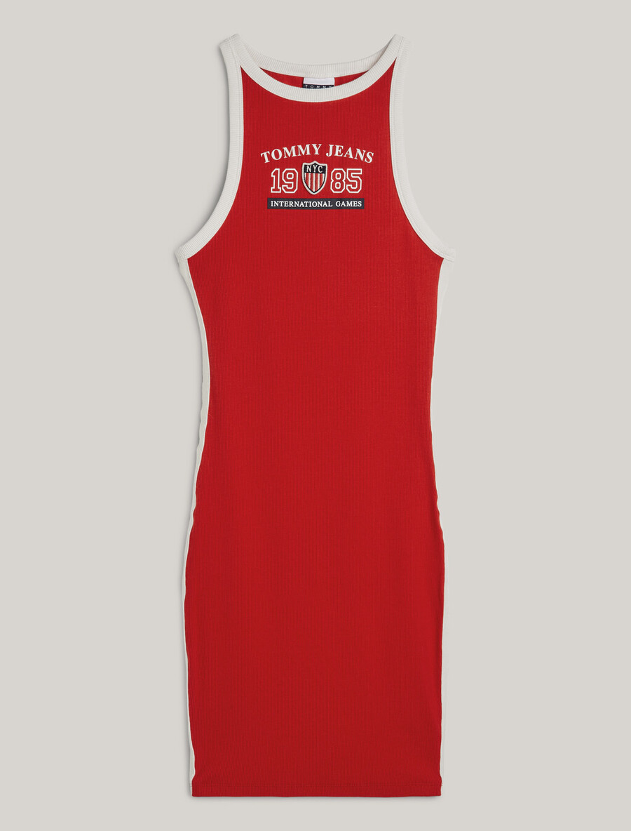 mini abito con logo tj x international games