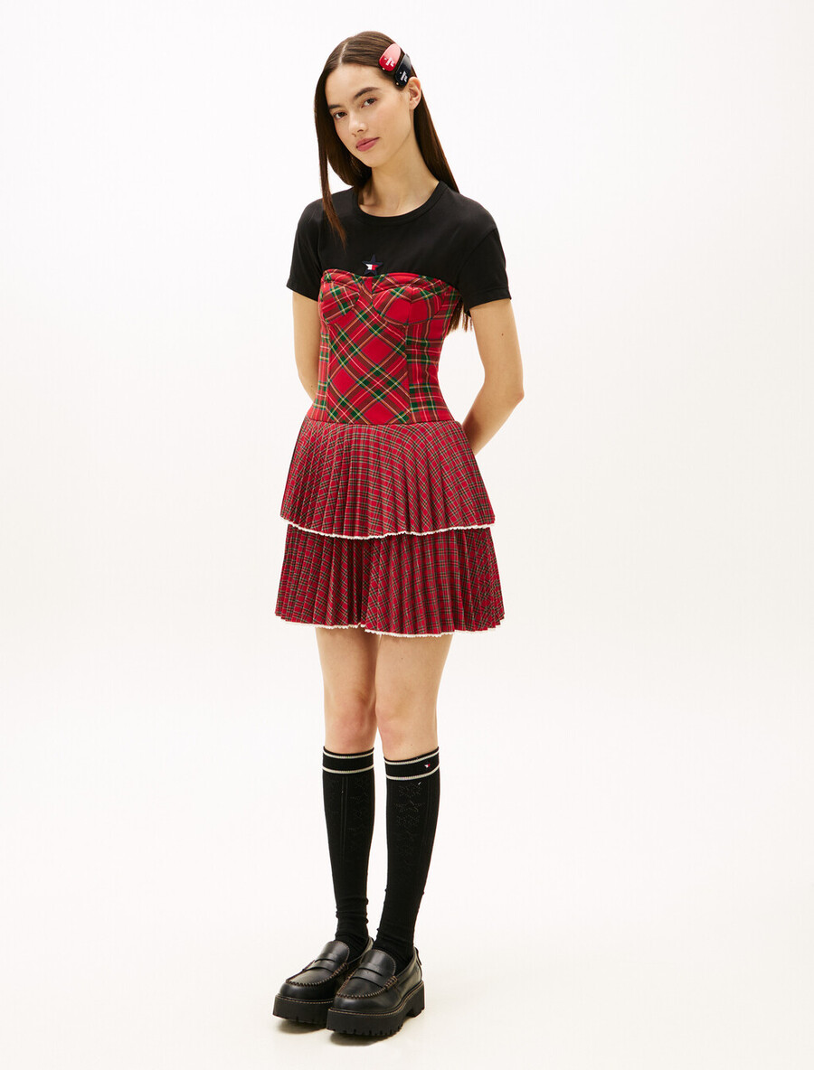 abito bustier tartan tommy girl