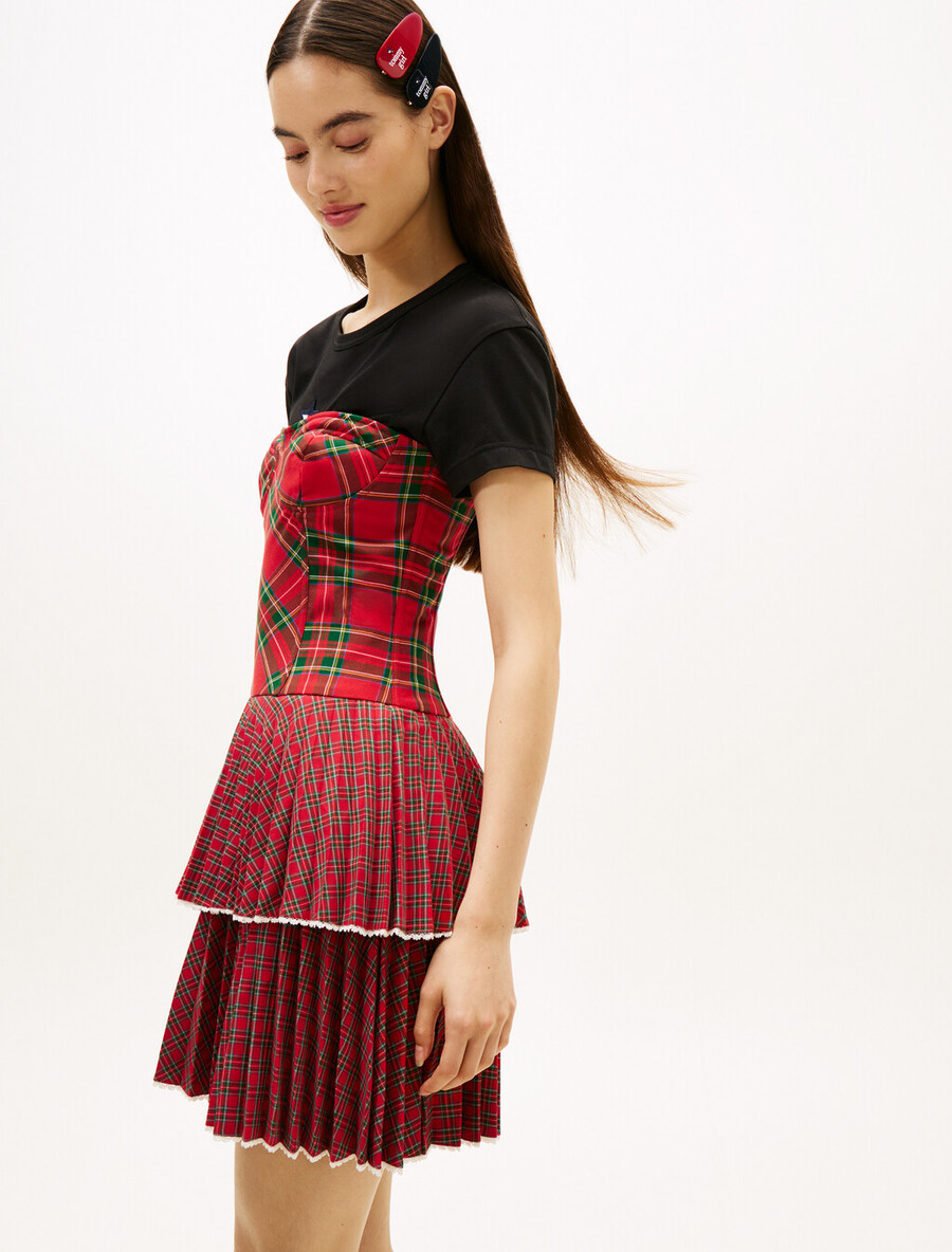 abito bustier tartan tommy girl