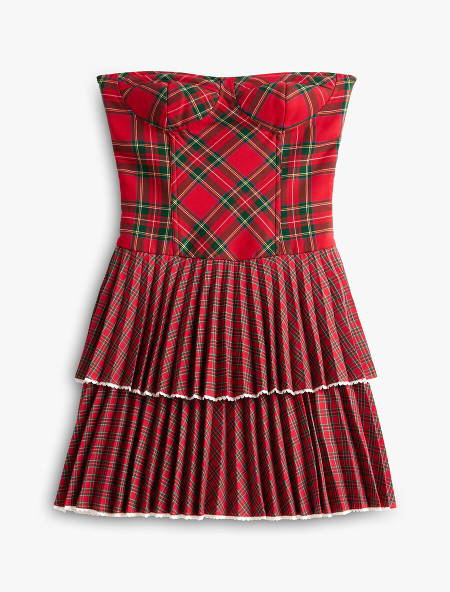 abito bustier tartan tommy girl