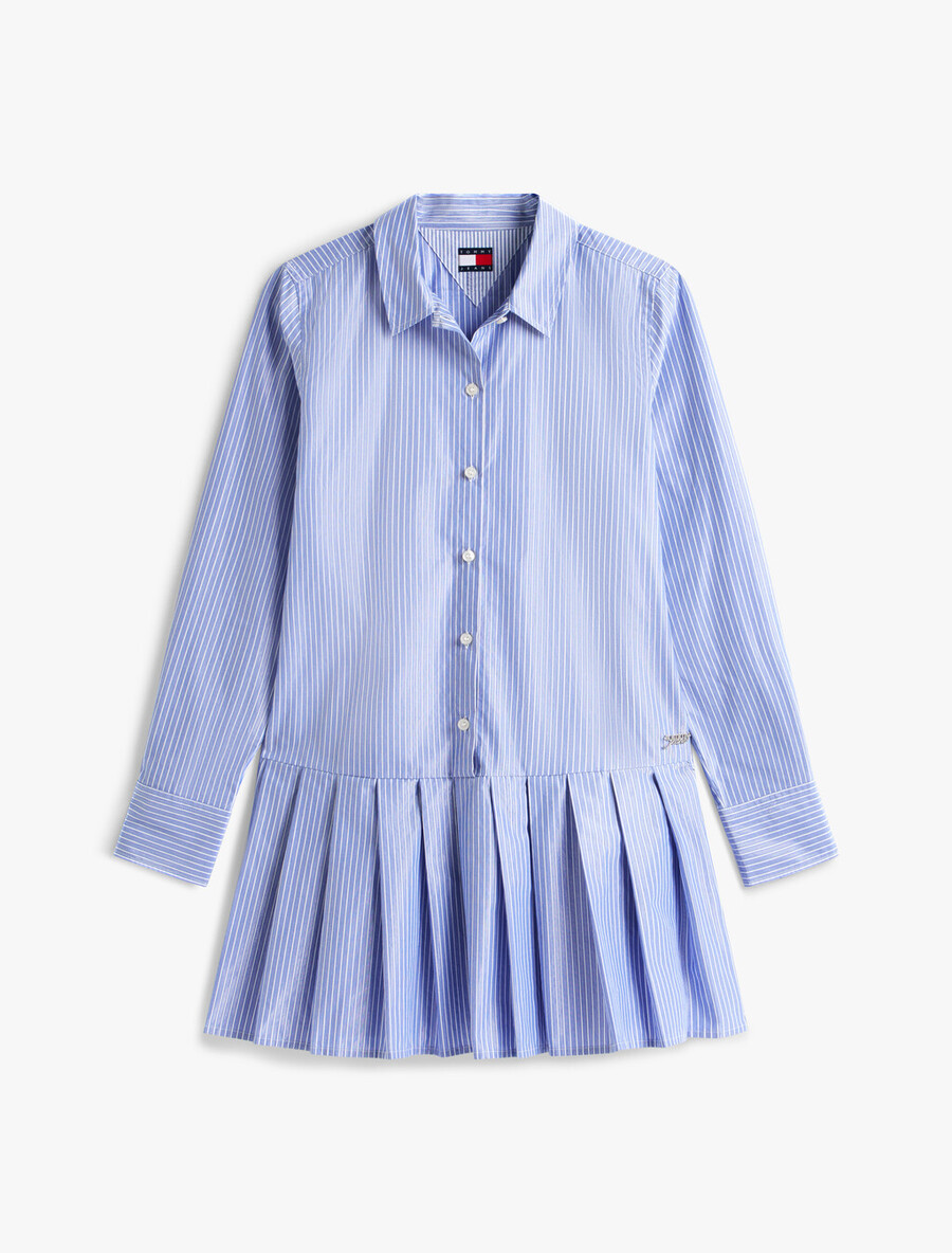 mini abito camicia rilassato con pieghe metallizzate