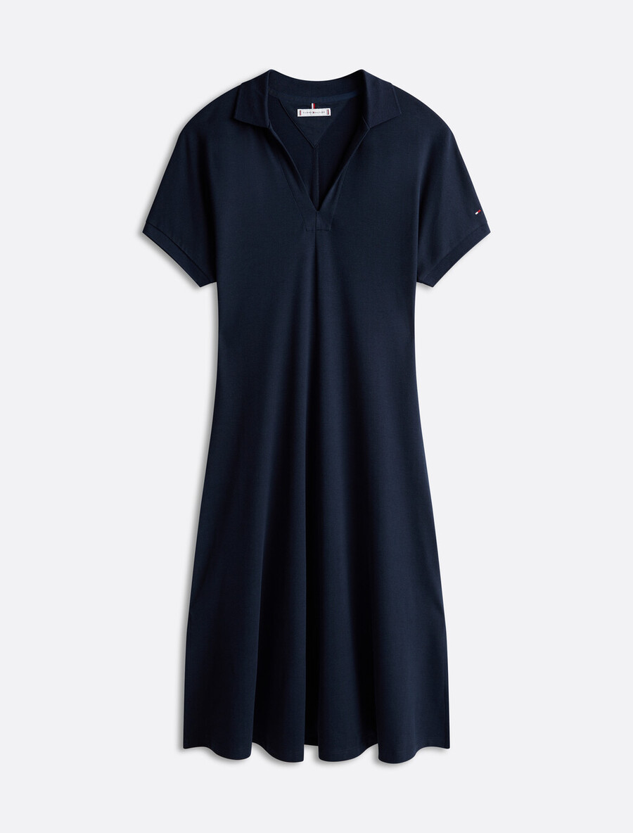 abito midi in lyocell con scollo aperto in stile asiatico