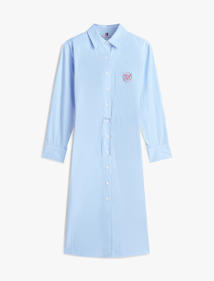 abito camicia a righe banker