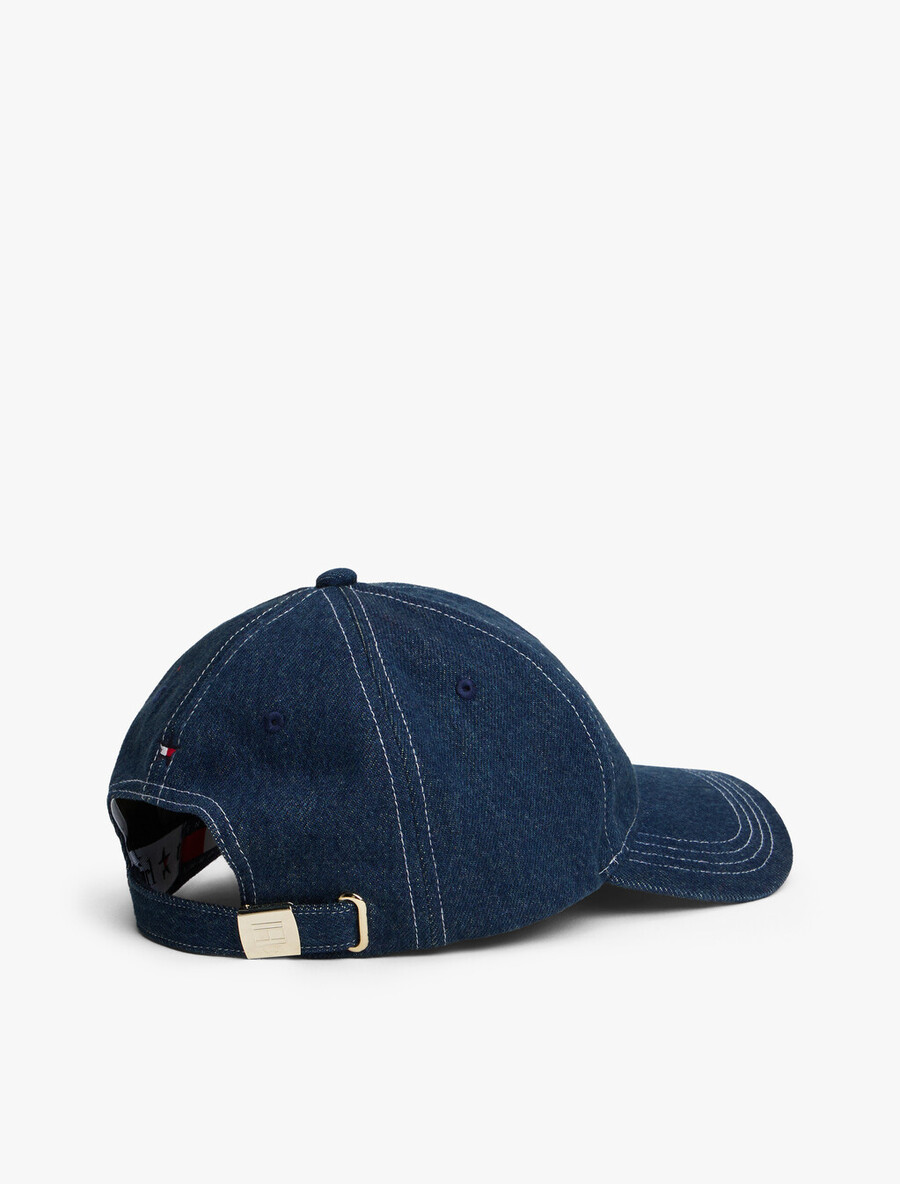 cappellino da baseball in denim tommy girl