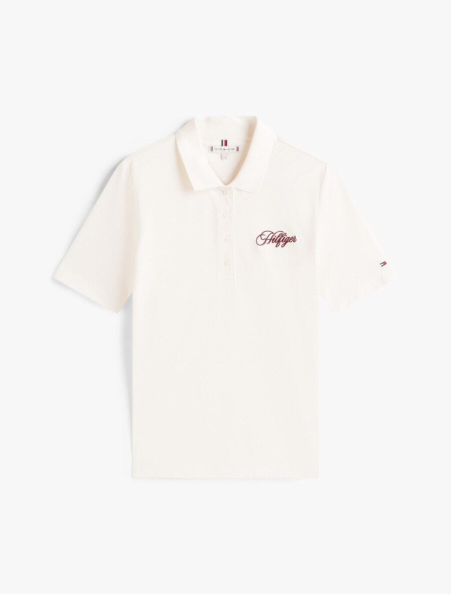 polo regolare con logo script