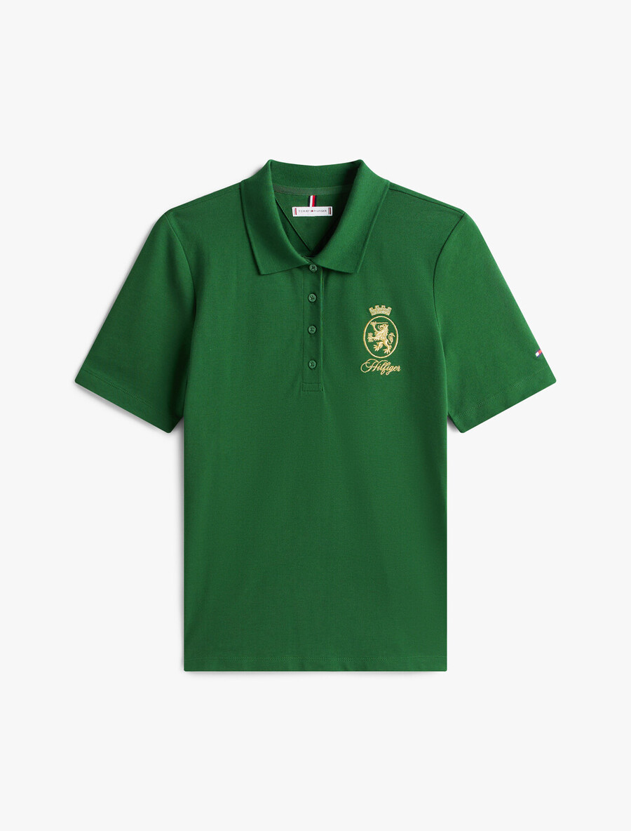 polo con ricamo stemma vestibilità regolare
