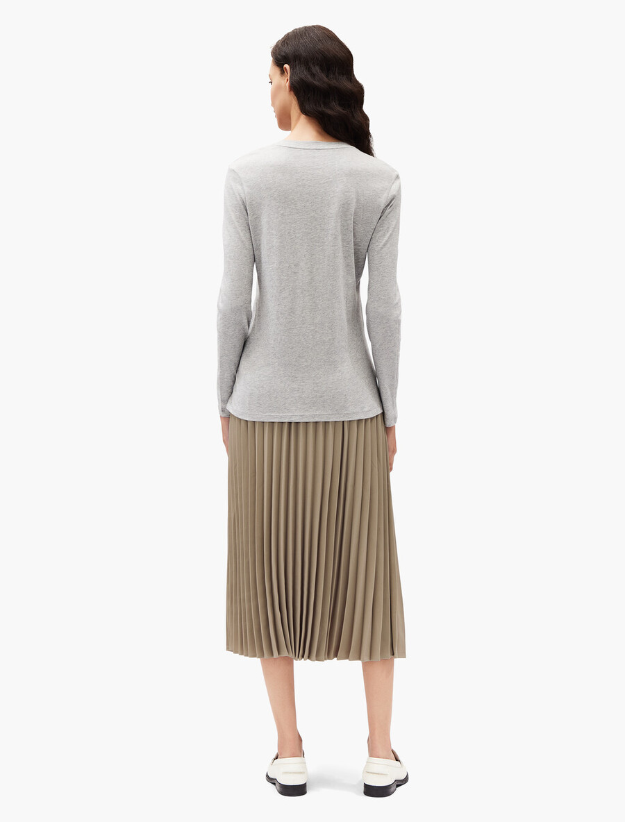 gonna midi plissettata in twill