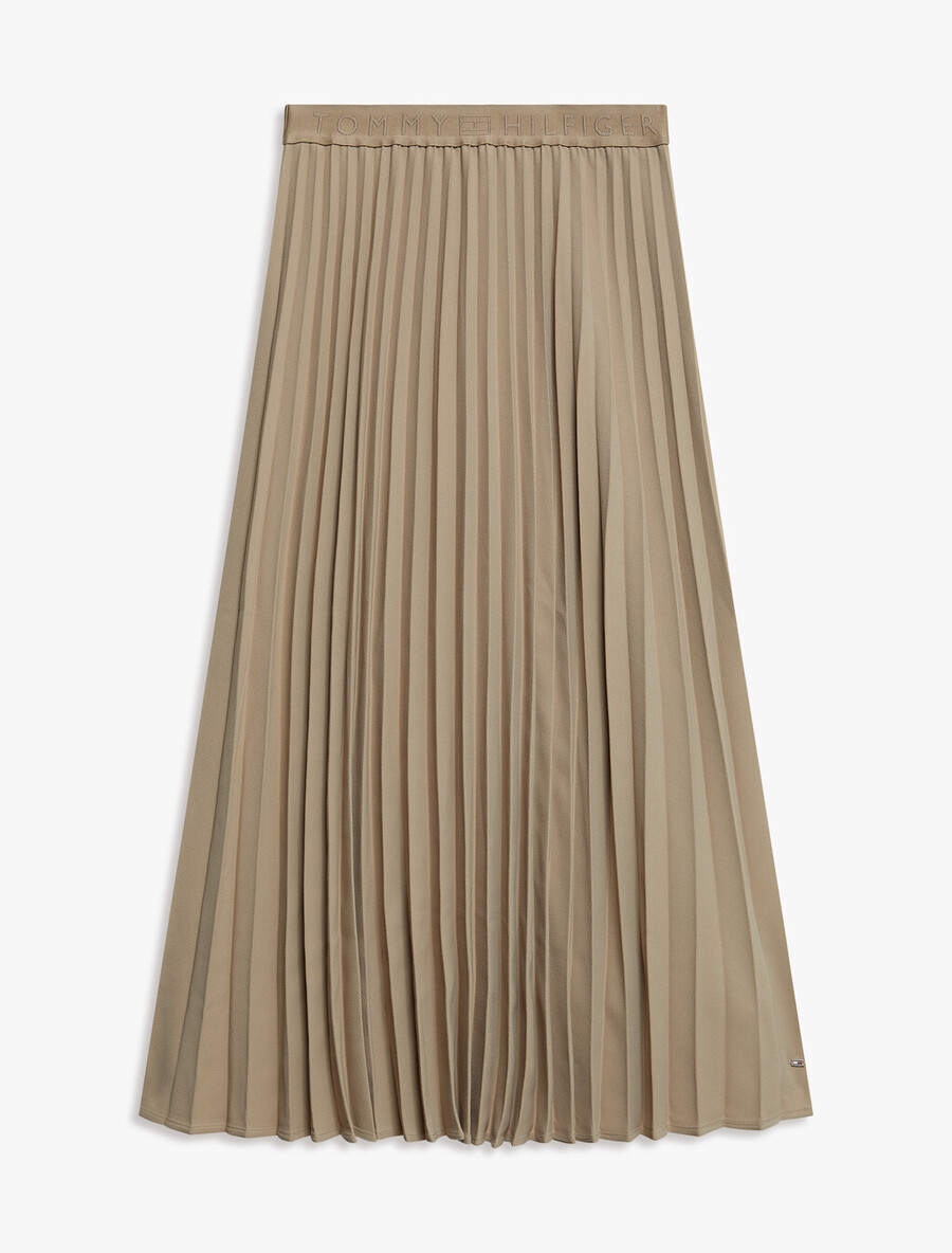 gonna midi plissettata in twill