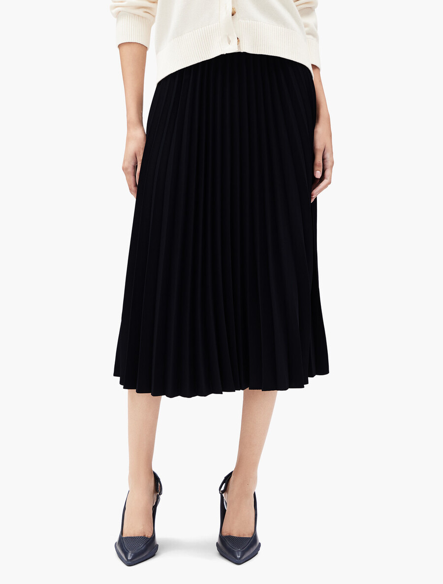 gonna midi plissettata in twill