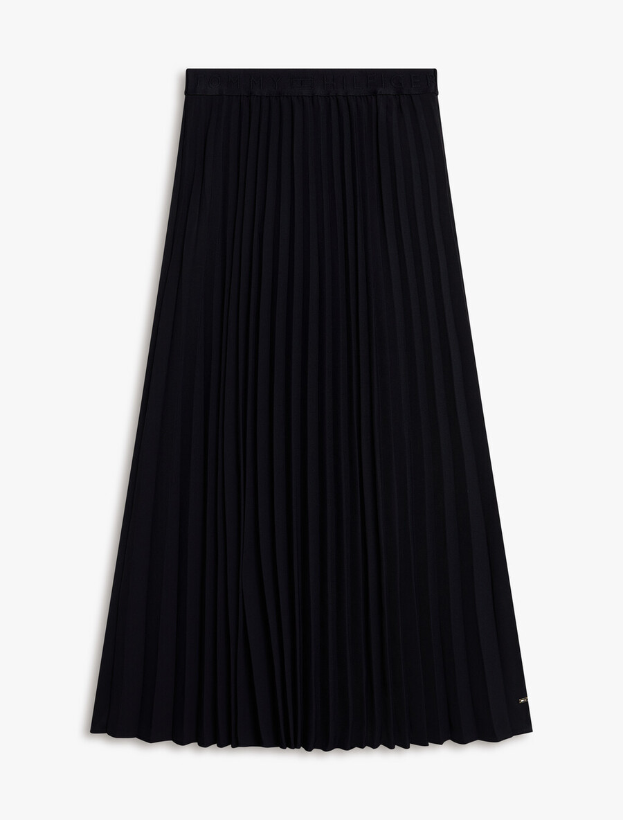 gonna midi plissettata in twill