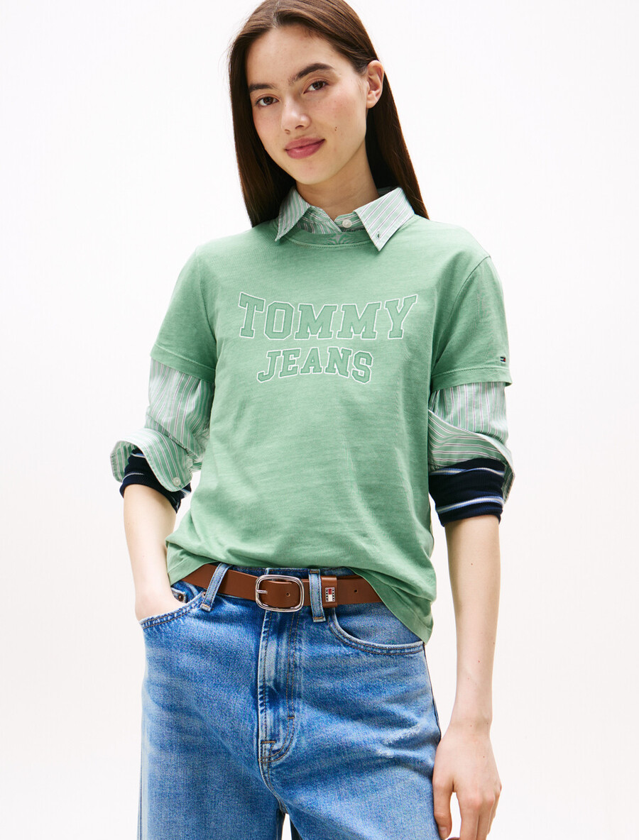 maglietta girocollo varsity