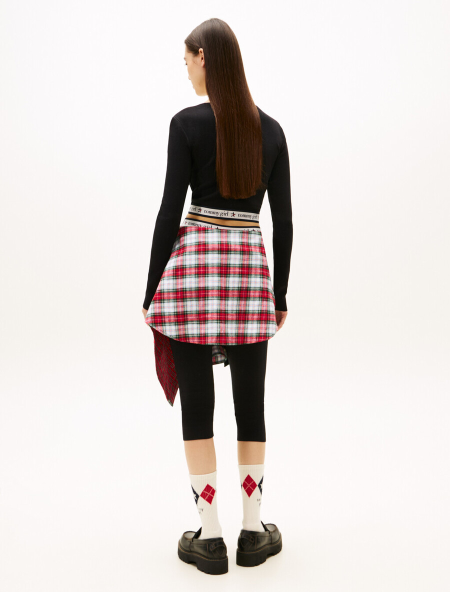 top corto a maniche lunghe tommy girl