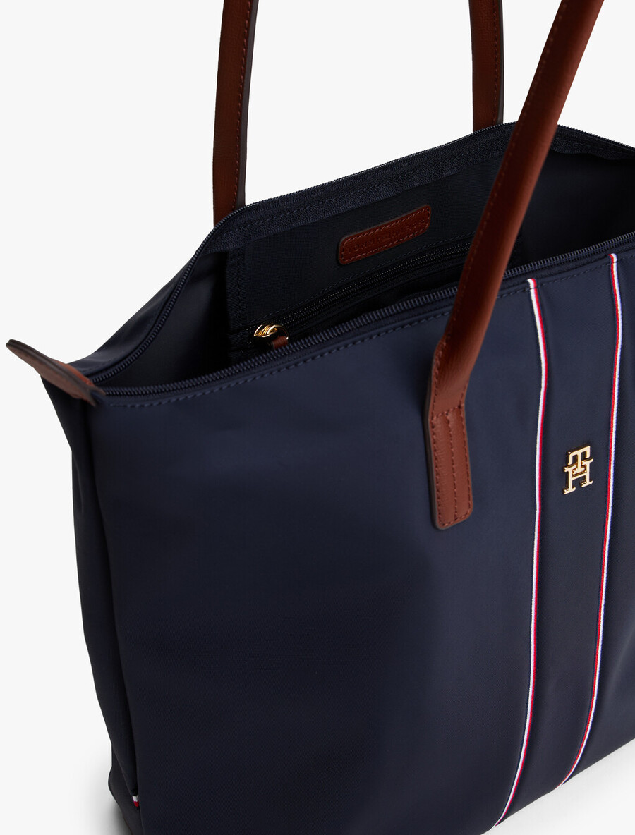 borsa tote con monogramma th aziendale