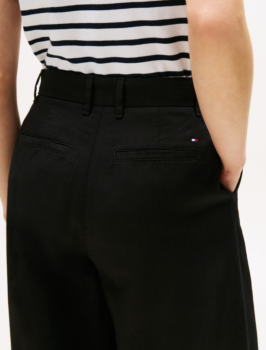 pantaloni a gamba larga in lino tencel asia fit
