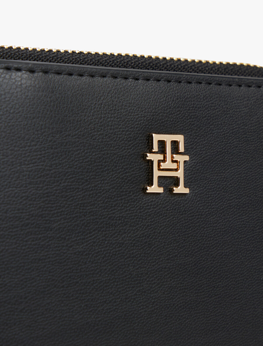 portafoglio con patta e cerniera hilfiger icon