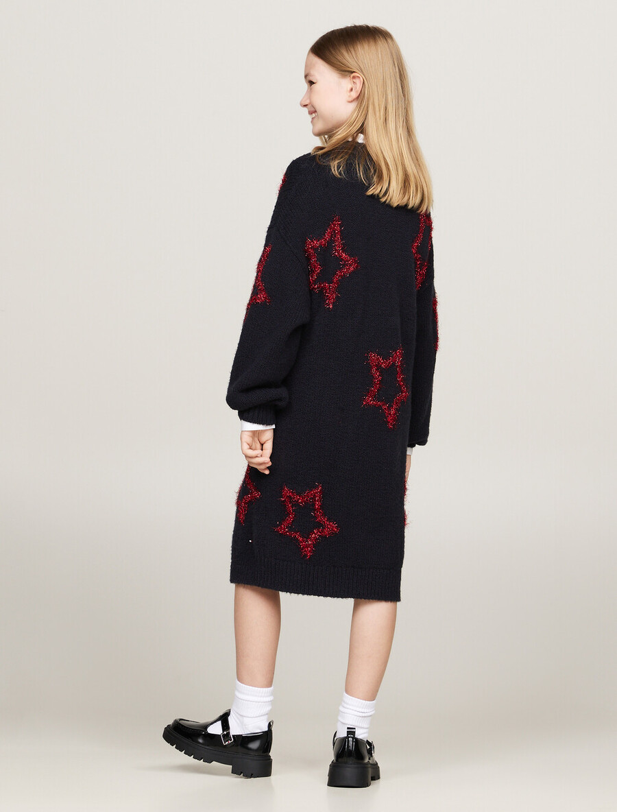 abito in maglia rilassato con stelle metalliche
