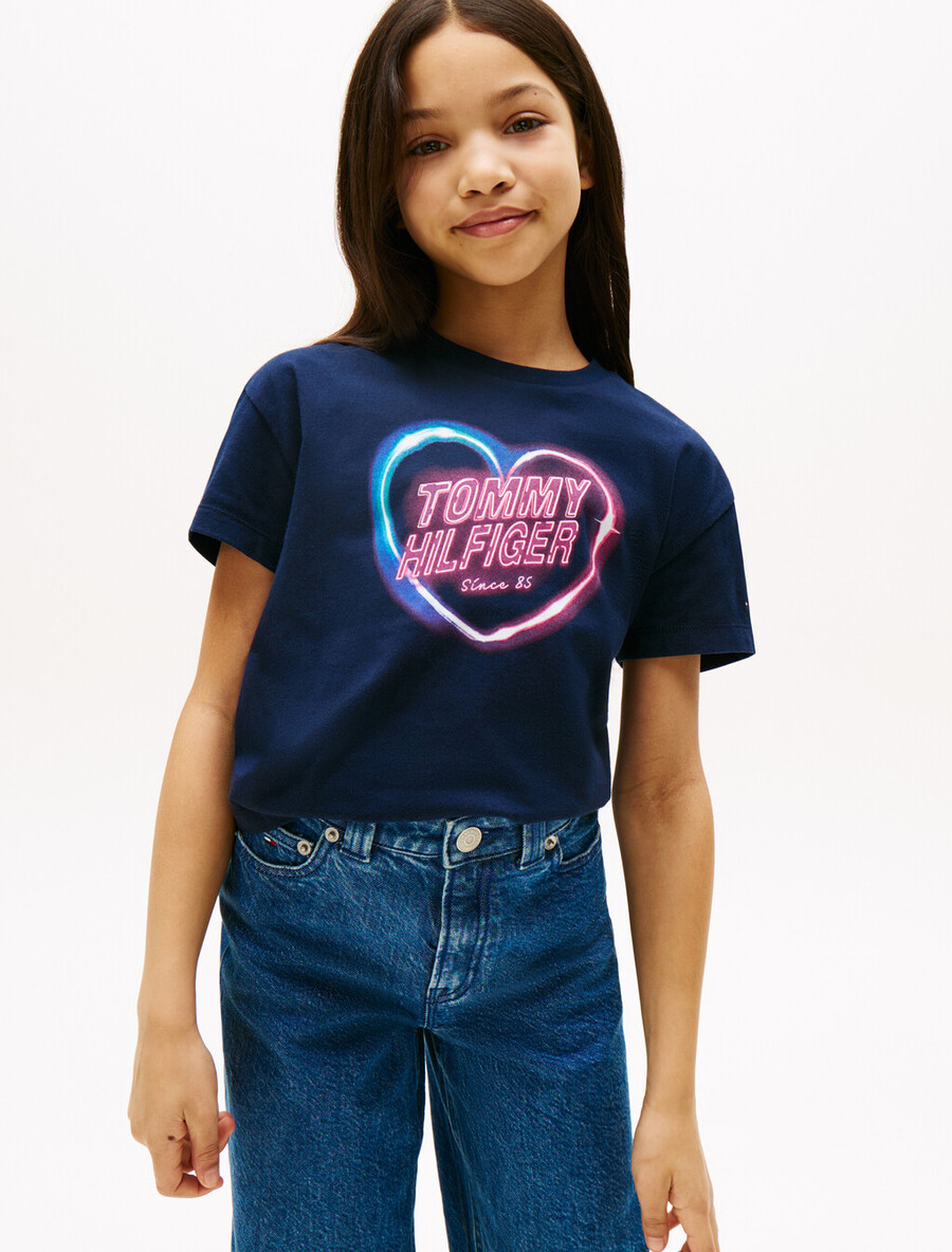 t-shirt rilassata con stampa fotografica