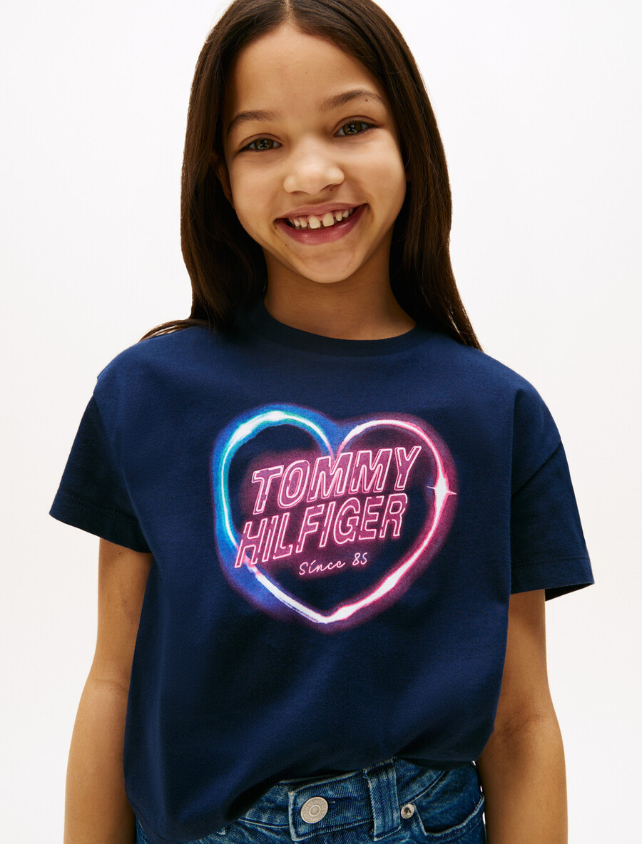 t-shirt rilassata con stampa fotografica