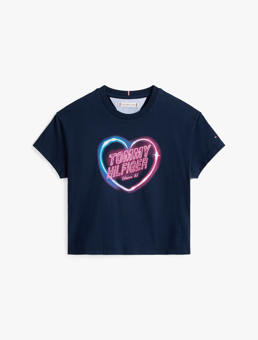 t-shirt rilassata con stampa fotografica