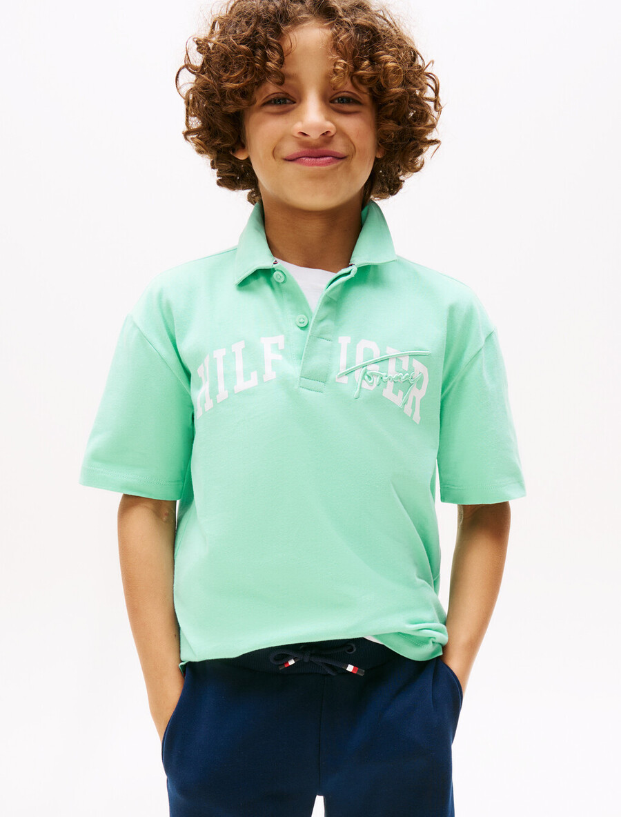 polo con grafica mista archive per ragazzi