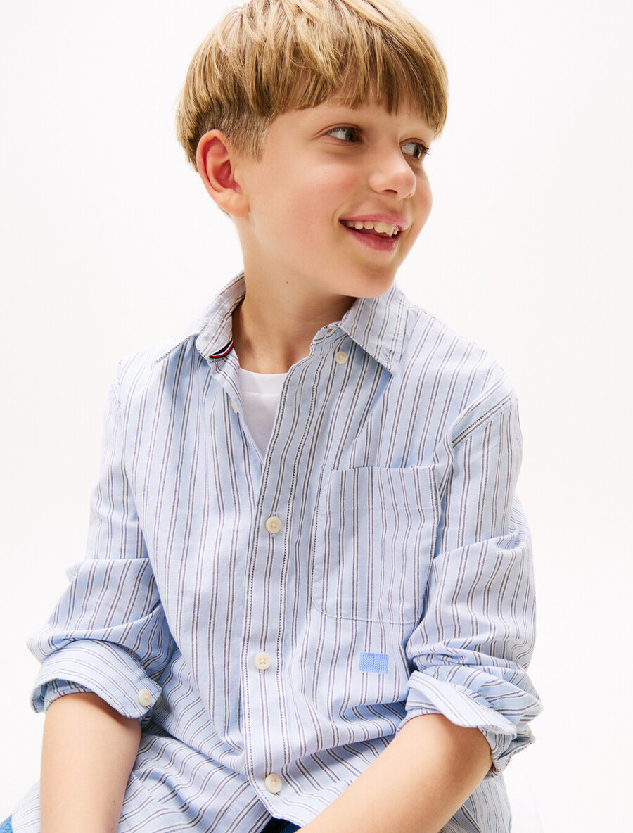 camicia a righe miste