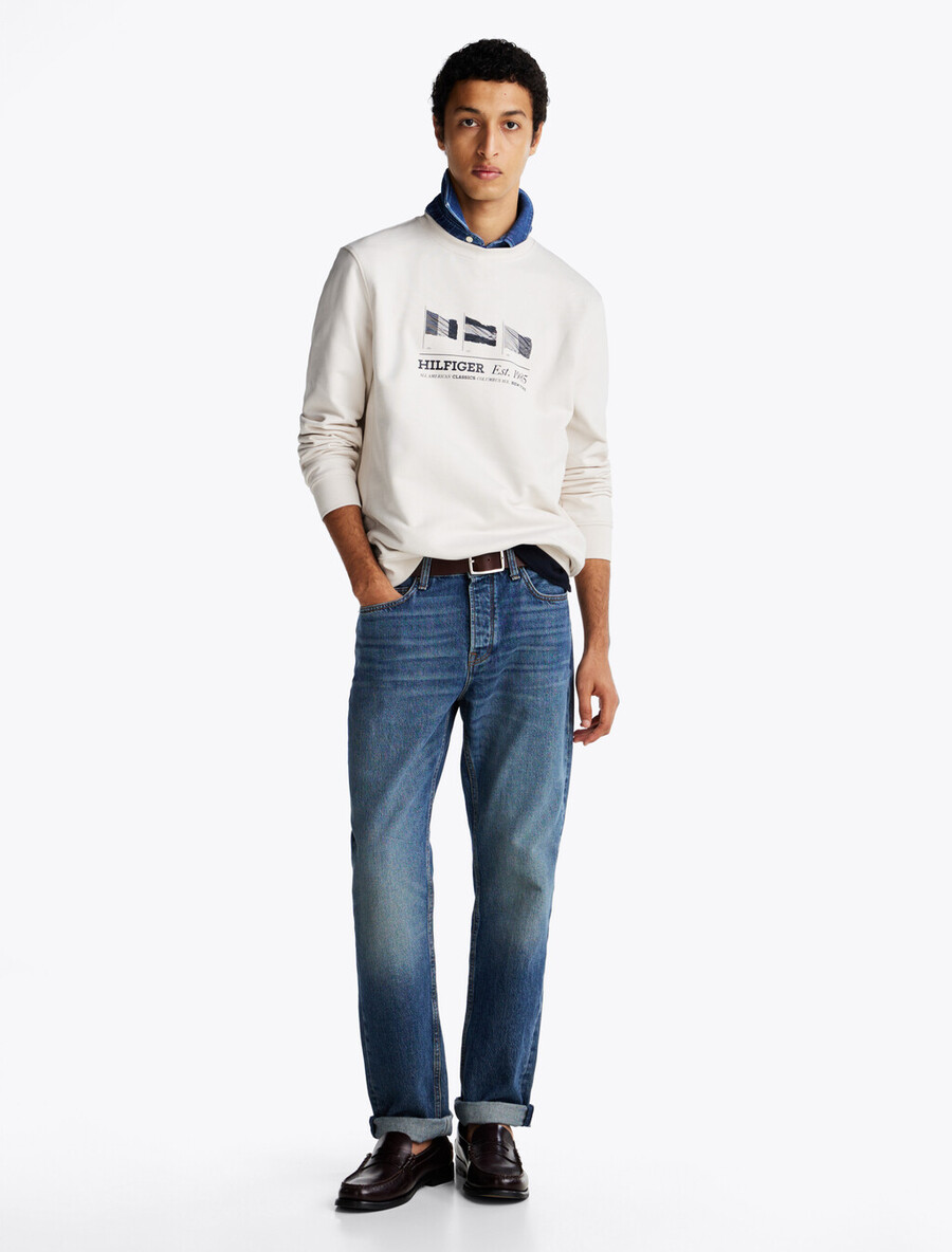 felpa con bandiere hilfiger