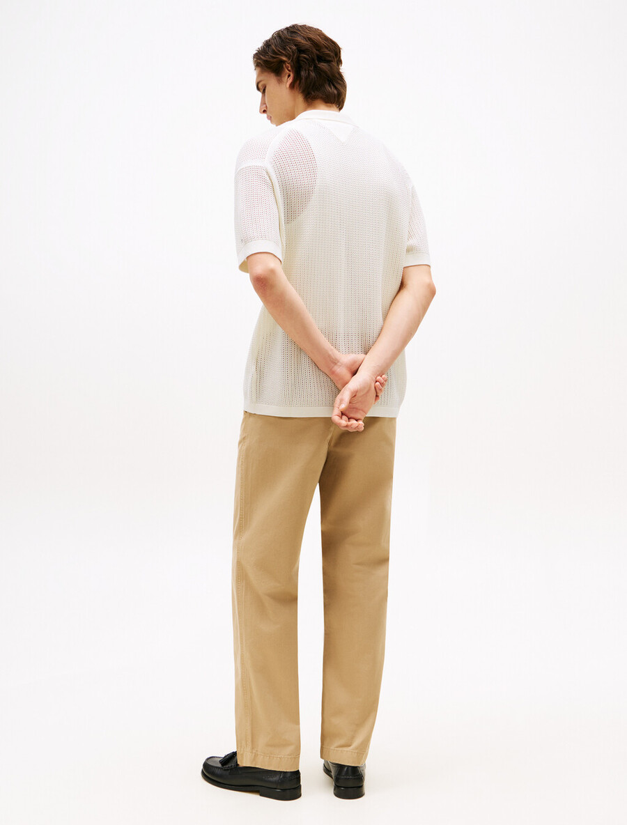 camicia oversize in maglia aperta strutturata