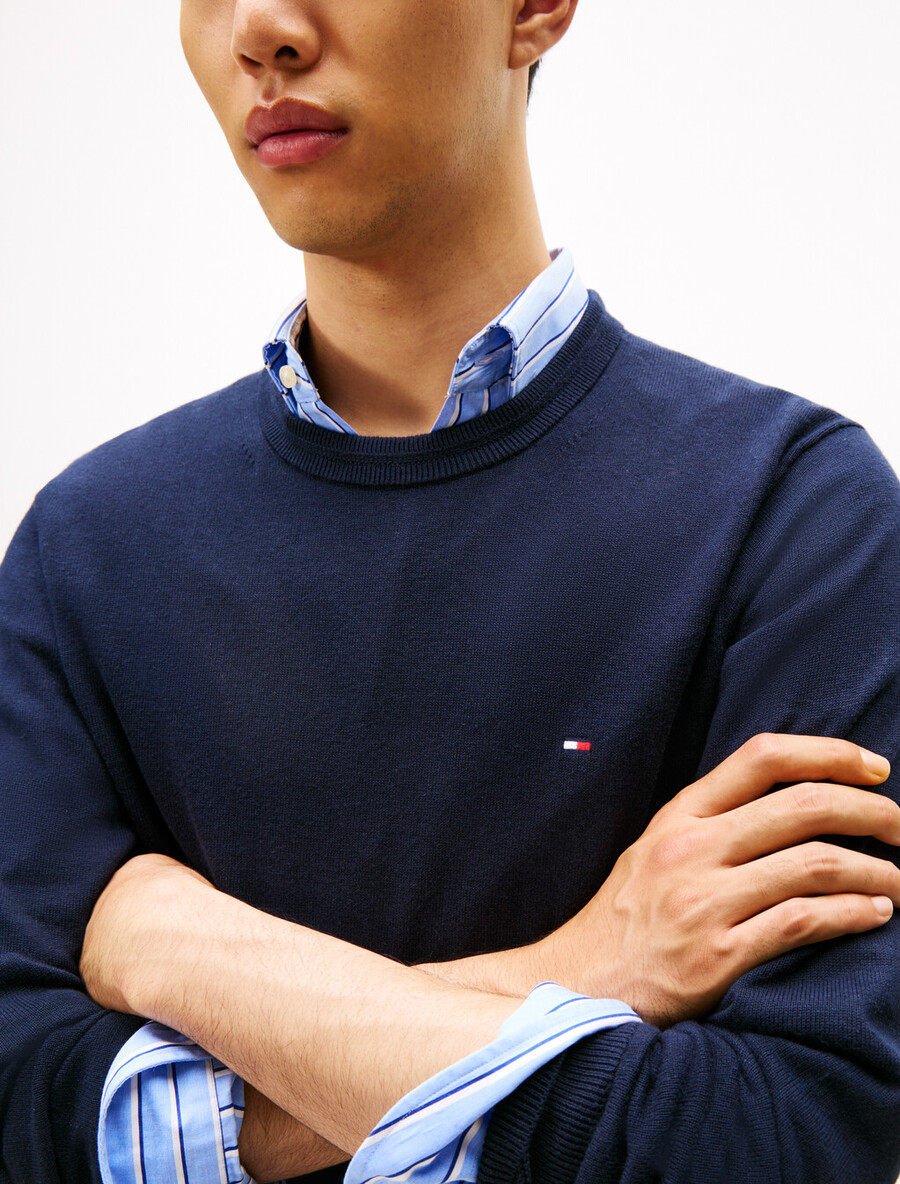 maglione in cotone seta e cashmere