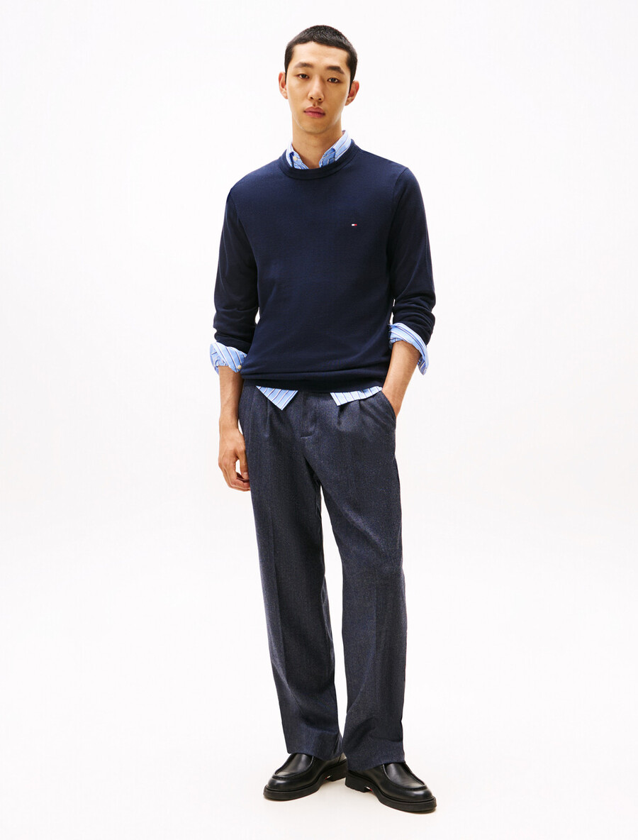 maglione in cotone seta e cashmere