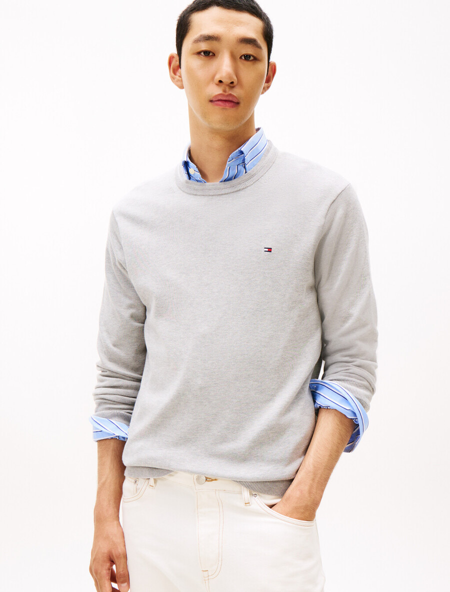 maglione in cotone seta e cashmere