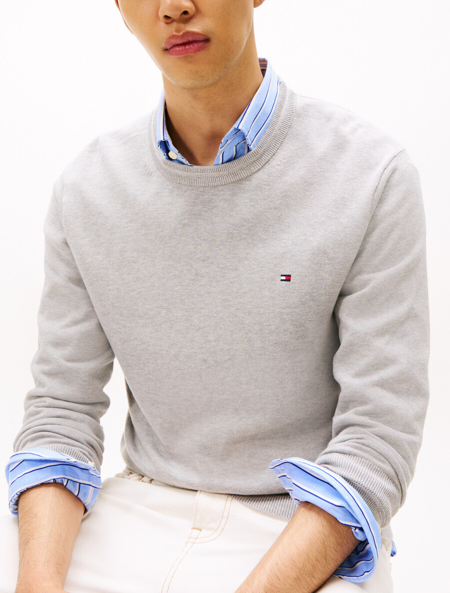 maglione in cotone seta e cashmere