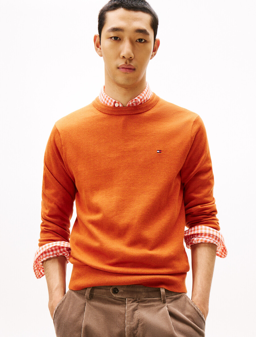 maglione in cotone seta e cashmere