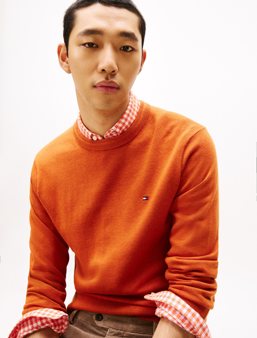maglione in cotone seta e cashmere
