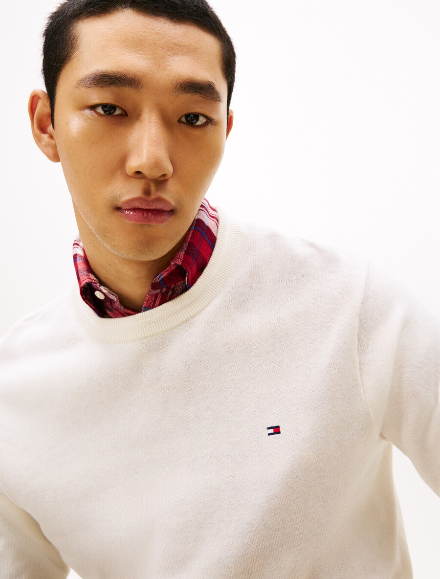 maglione in cotone seta e cashmere