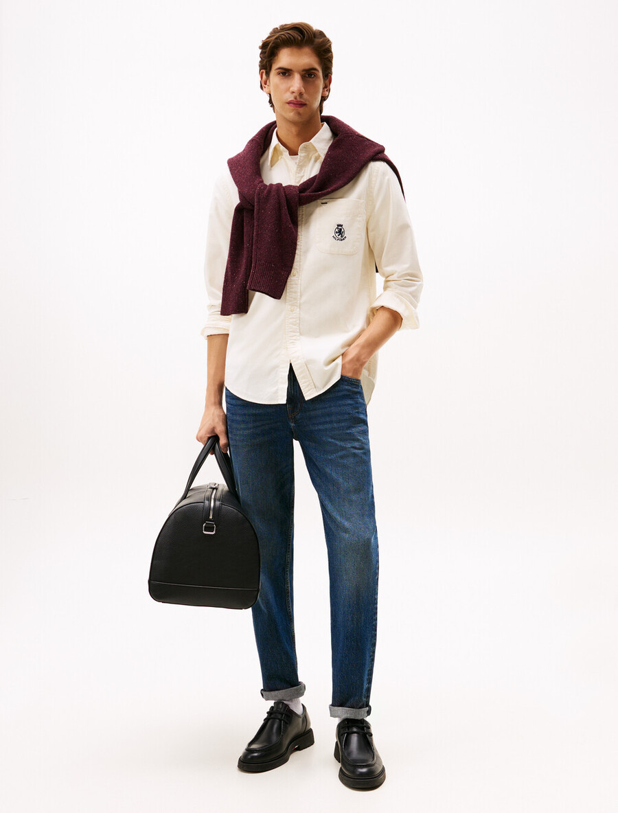 camicia oxford spazzolata vestibilità regolare