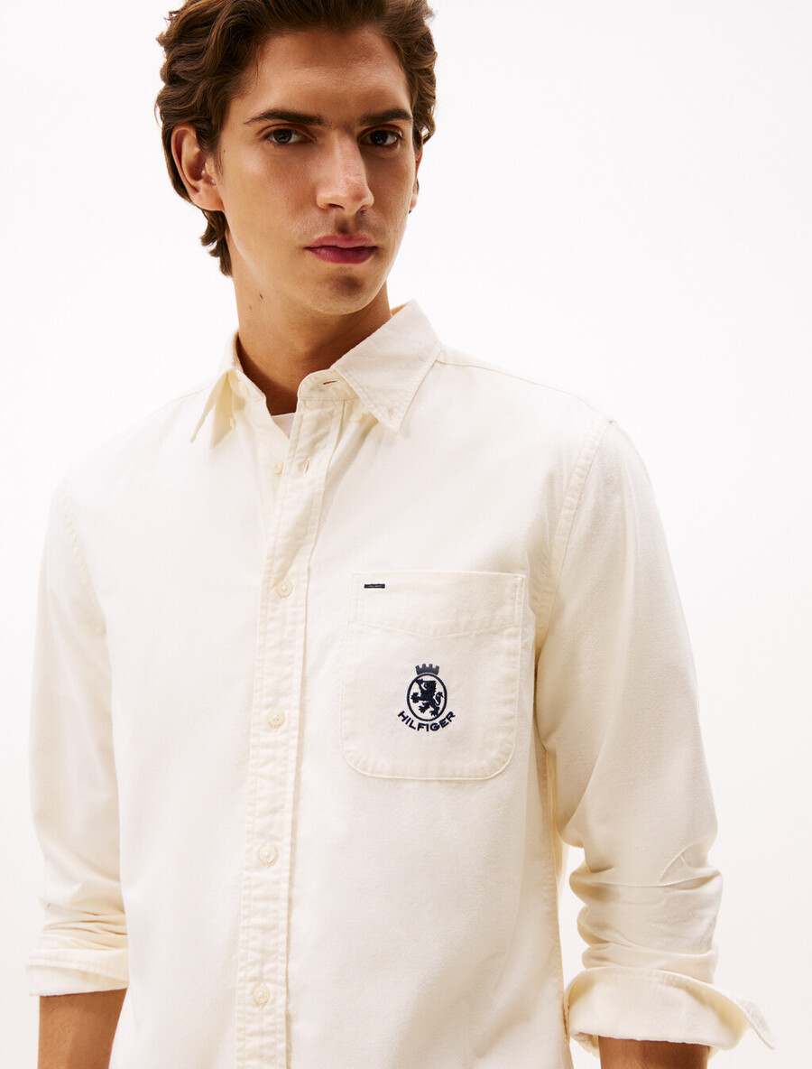 camicia oxford spazzolata vestibilità regolare