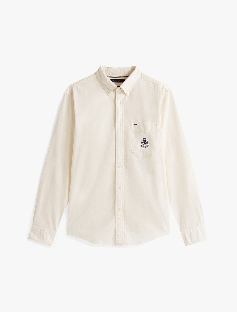 camicia oxford spazzolata vestibilità regolare