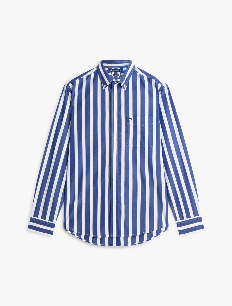 camicia a righe th flex regular fit