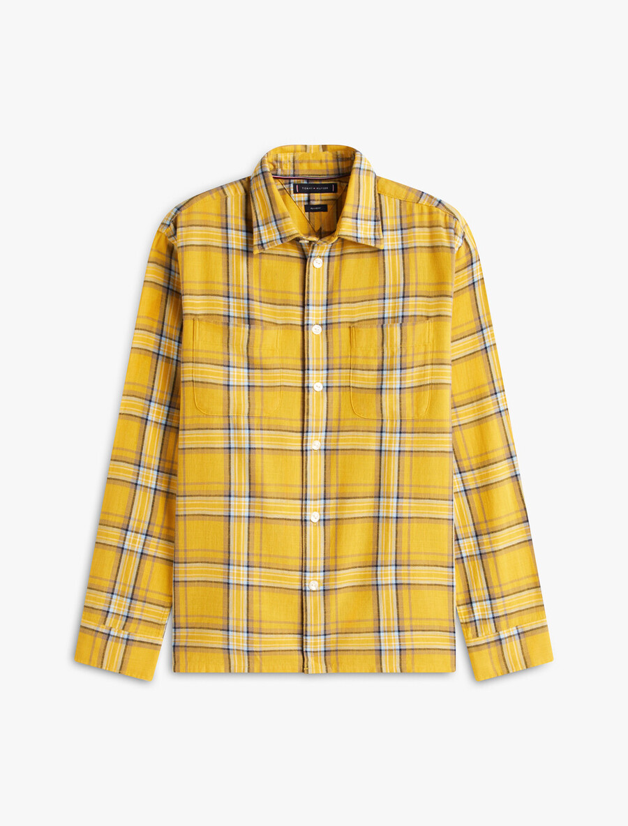 camicia a quadri in twill testurizzato dalla vestibilità rilassata